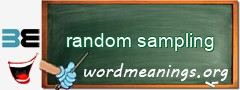 WordMeaning blackboard for random sampling